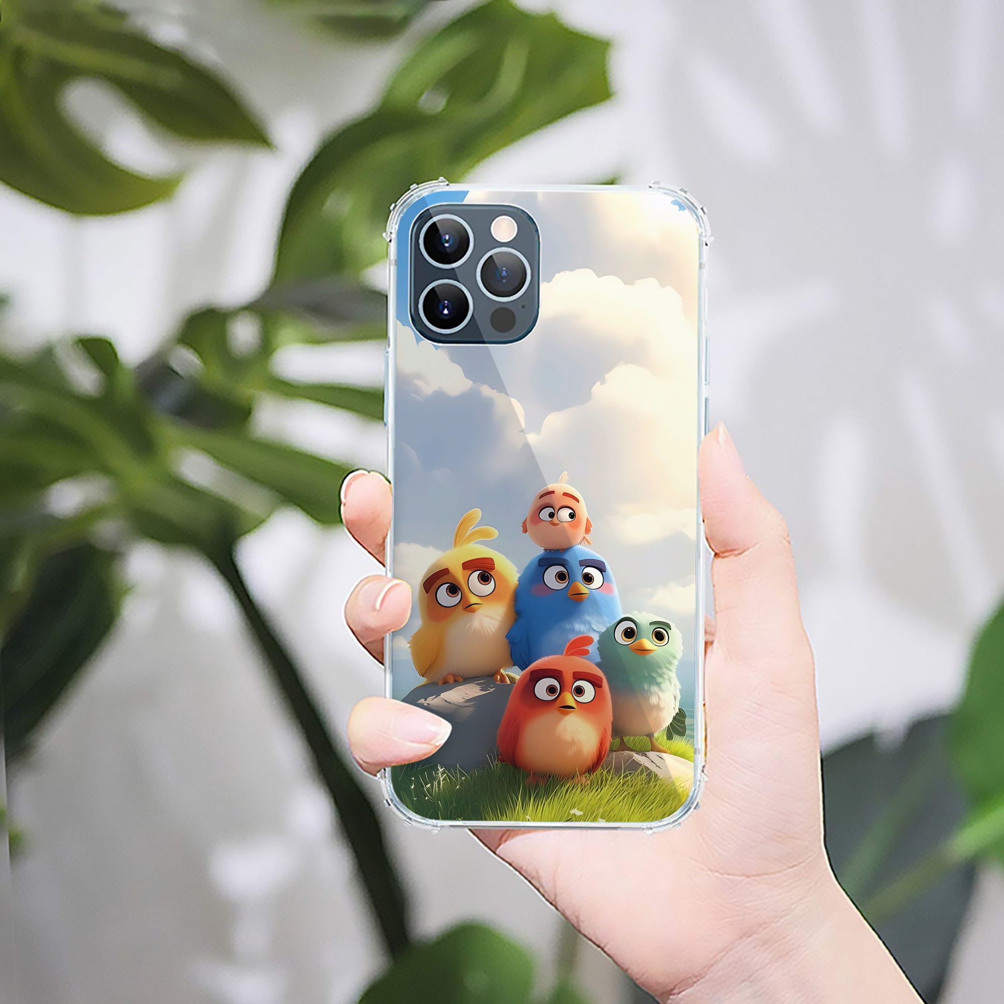 （画像用） Angry Birds アングリーバード 【iPhone 12シリーズ対応】透明スマホケース（クリアソフトケース）